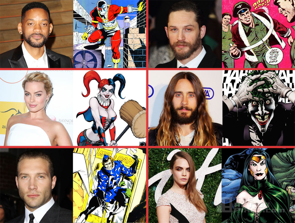 suicide SquadCast including will smith as dead shot, tom hardy as rick Flagg. The Action Pixel. @TheActionPixel