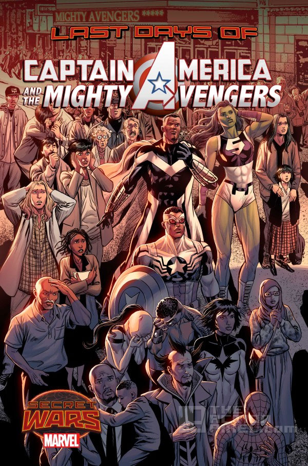 last days of captain America and the  Mighty Avengers cover. Secret wars. Marvel. The action pixel. @theactionpixel