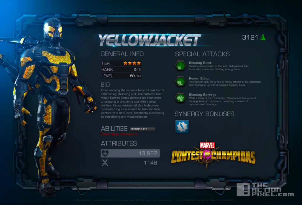 yellowjacket. marvel. Contest Of Champions. the action pixel. @theactionpixel