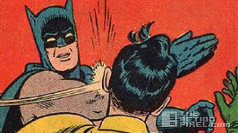 batman robin slap meme. @theactionpixel. the action pixel
