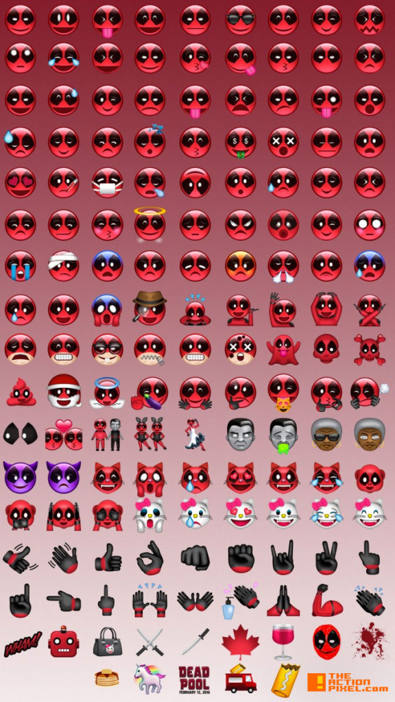 emoji. deadpool. 20th century fox. the action pixel. @theactionpixel