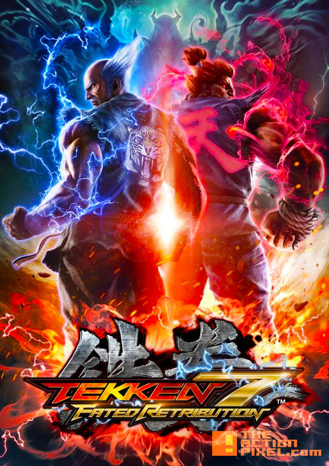 Akuma and Heihachi poster. tekken 7. street fighter. capcom. bandai namco. the action pixel. @theactionpixel