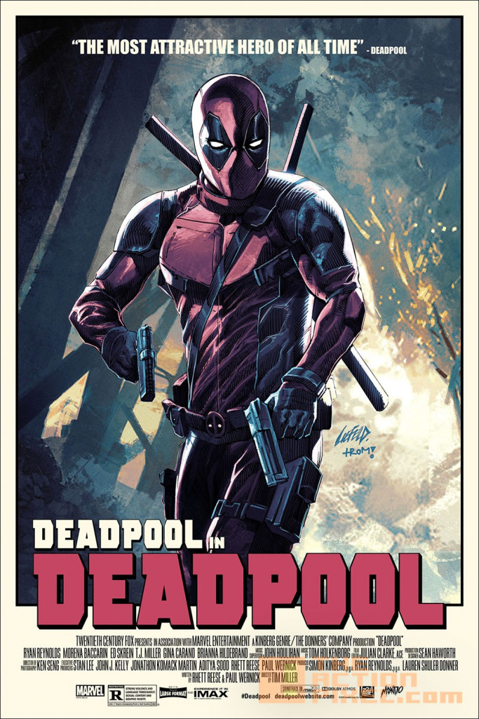 deadpool rob liefeld mondo poster. deadpool. 20th century fox. marvel. the action pixel. @theactionpixel