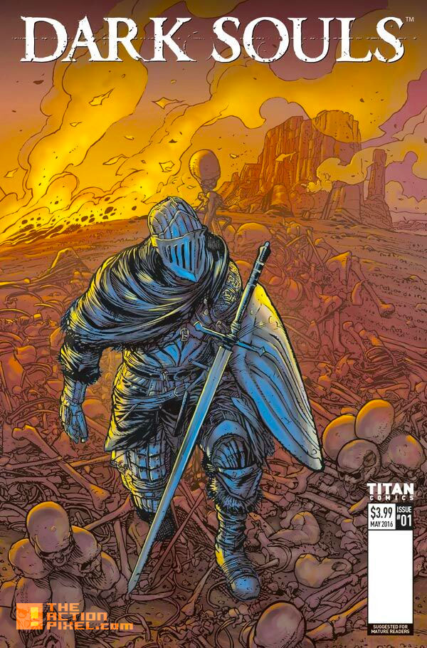 dark souls, dark souls 3, titan comics, cover art, variants, preview, panel art, video game, from software, issue one, issue 1, the action pixel, entertainment on tap