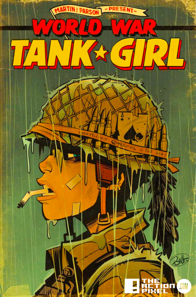 world war tank girl, cover a, Brett Parson, the action pixel, entertainment on tap,titan comics,