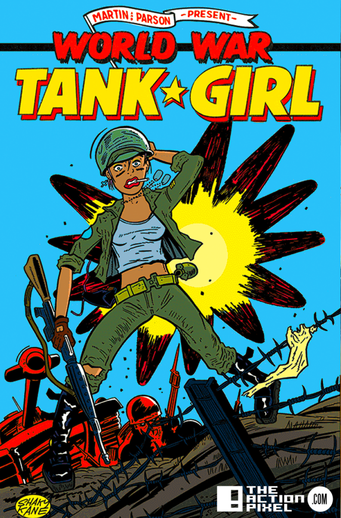 world war tank girl, cover c, Shaky Kane, the action pixel, entertainment on tap,titan comics,