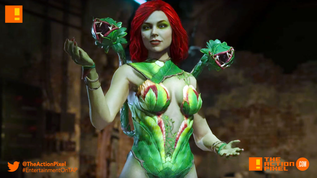  injustice 2, wb games, netherrealm studios, the action pixel, dc comics, warner bros. entertainment , the action pixel, superman, dc comics, trailer, introducing poison ivy,poison ivy