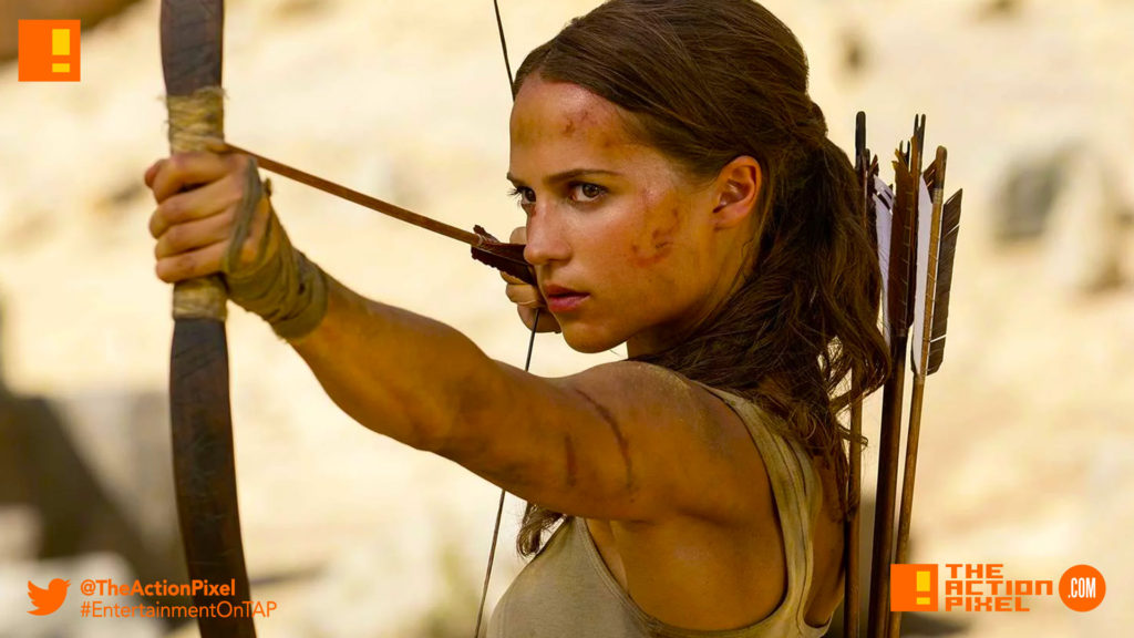TOMB RAIDER, ALICIA vikander, lara croft, first look, entertainment on tap, the action pixel