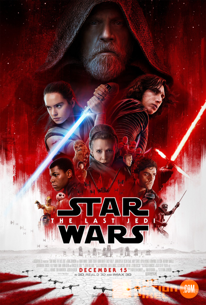 the last jedi, star wars, star wars: the last jedi, mark hamill, luke skywalker, princess leia,carrie fisher, rey,the action pixel, entertainment on tap,kylo ren, photographs,image,poster 