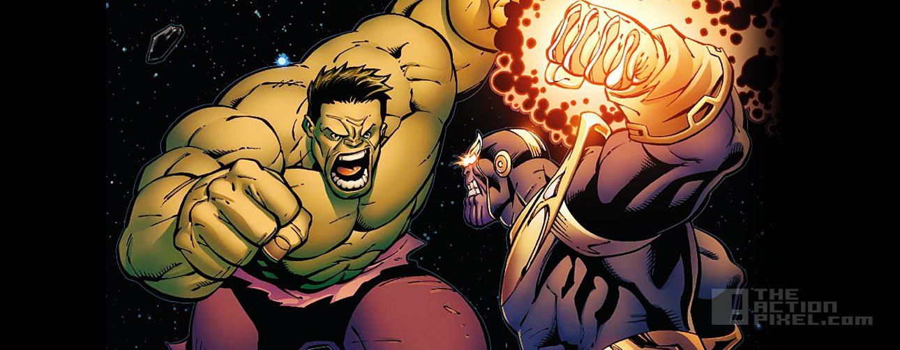 Thanos vs Hulk Banner. The Action pixel. @theactionpixel