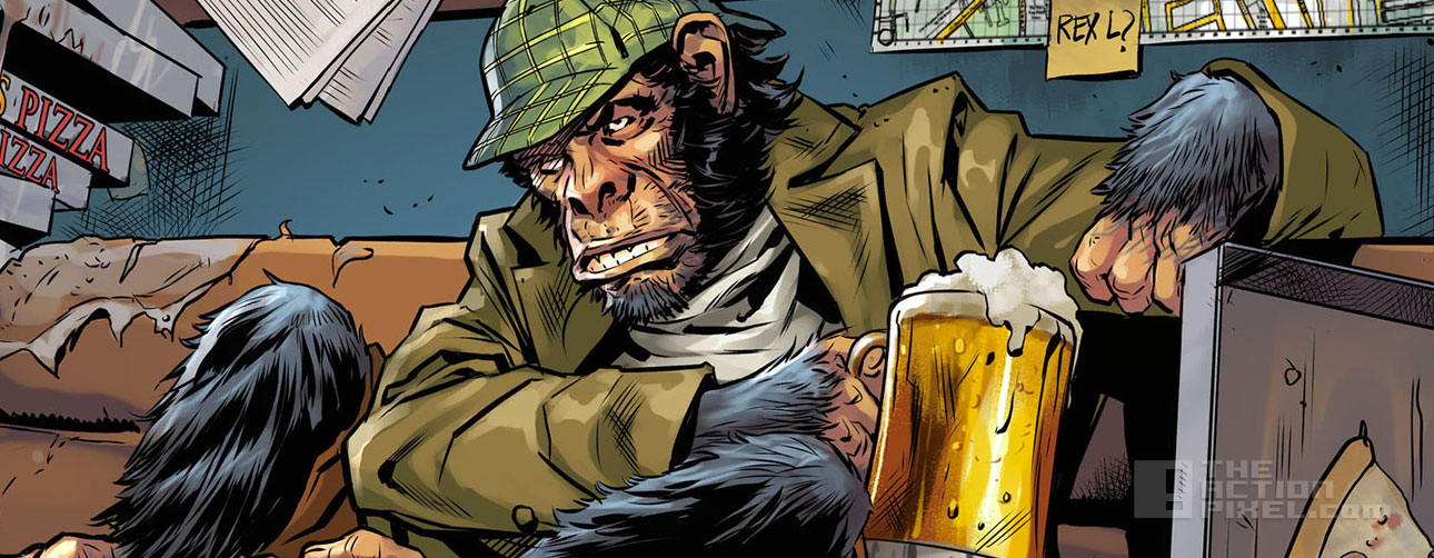 detective Chimp taking a swipe at Rocket Raccoon in Injustice: Gods Among Us. The Action Pixel. @theactionpixel #EntertainmentOnTAP