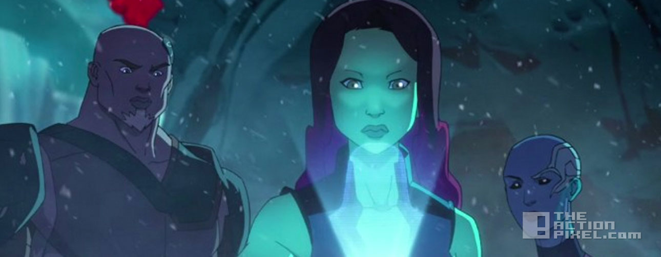 gamora. marvel's guardians of the galaxy. marvel. entertainment on tap. the action pixel. @theactionpixel