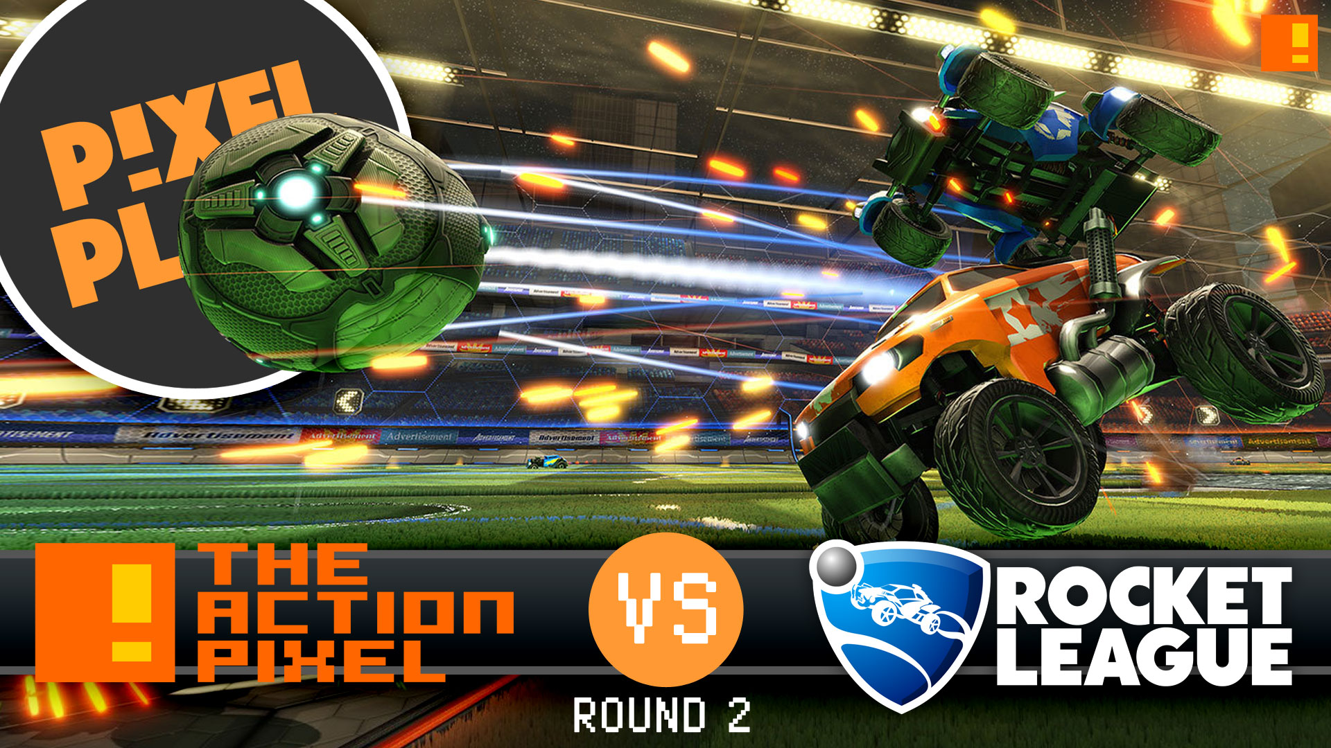 pixel plays. tap takes on rocket league all star bots round 2. the action pixel. @theactionpixel