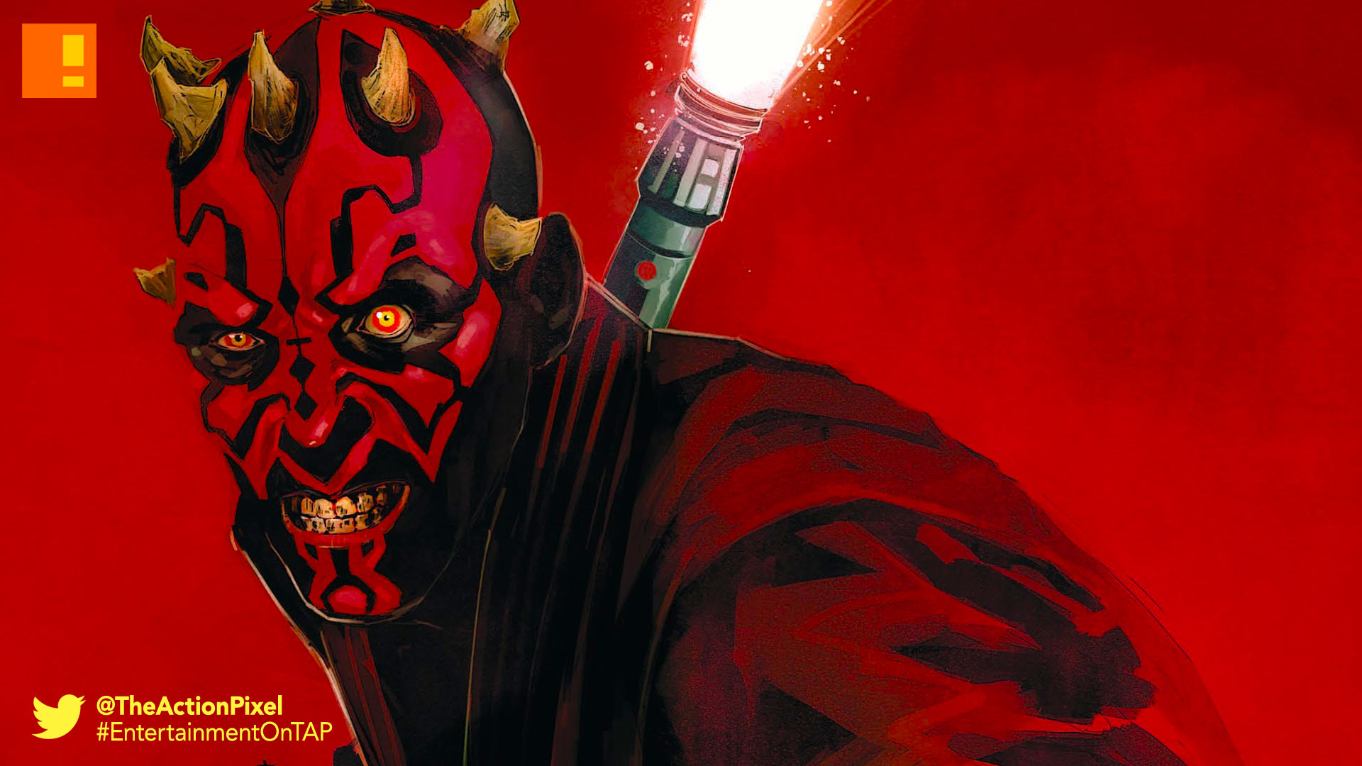 darth maul, star wars, lucasfilm, star wars comic, comics, marvel, the action pixel, entertainment on tap, darth sidious, lightsaber, dark side, force, disney, marvel comics, the action pixel, entertainment on tap