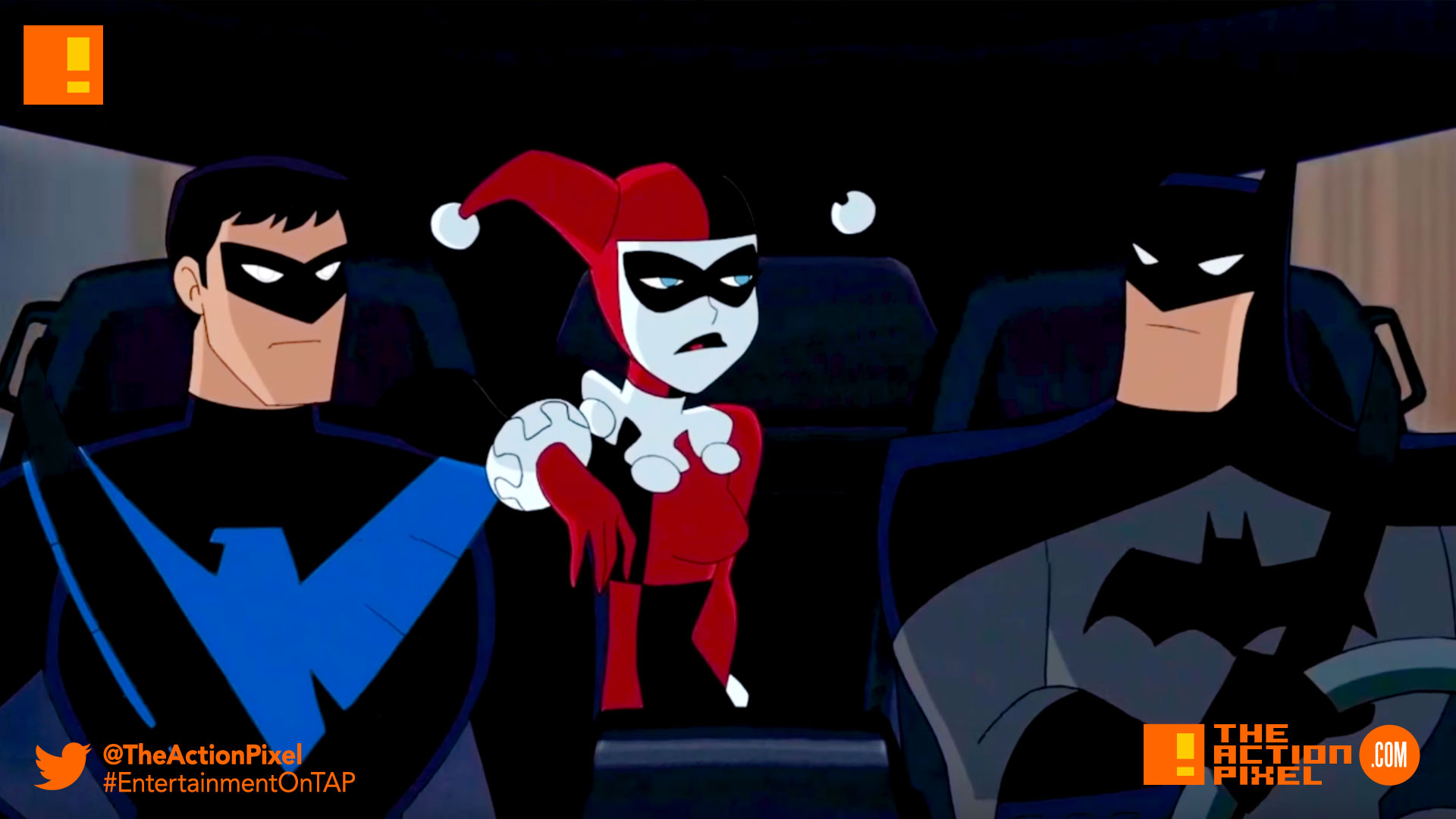batman, Harley Quinn, batman and harley quinn, the action pixel, entertainment on tap, nightwing