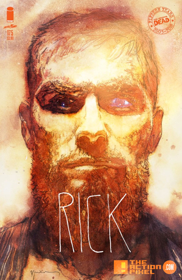 bill sienkiewicz, rick, variant cover, twd, the walking dead, 15th anniversary, image comics, the action pixel , entertainment on tap