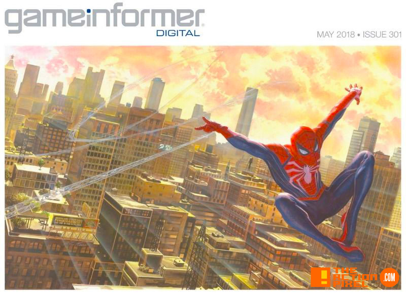 game informer , cover, alex ross, art, spider-man, spiderman, ps4, insomniac games, marvel , marvel entertainment, marvel games, the action pixel, entertainment on tap, 