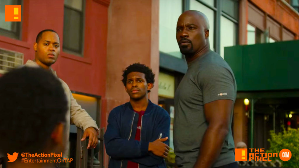 luke cage, season 2, iron fist, luke cage, marvel, marvel entertainment, netflix, the defenders, defend, defenders, mike colter, iron fist, luke cage, luke cage season 2, season 2, photo, still, entertainment on tap, the action pixel,season 2, date announcement, release date,official trailer, black mariah,poster,
