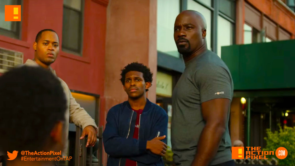 luke cage, season 2, iron fist, luke cage, marvel, marvel entertainment, netflix, the defenders, defend, defenders, mike colter, iron fist, luke cage, luke cage season 2, season 2, photo, still, entertainment on tap, the action pixel,season 2, date announcement, release date,official trailer, black mariah,poster,