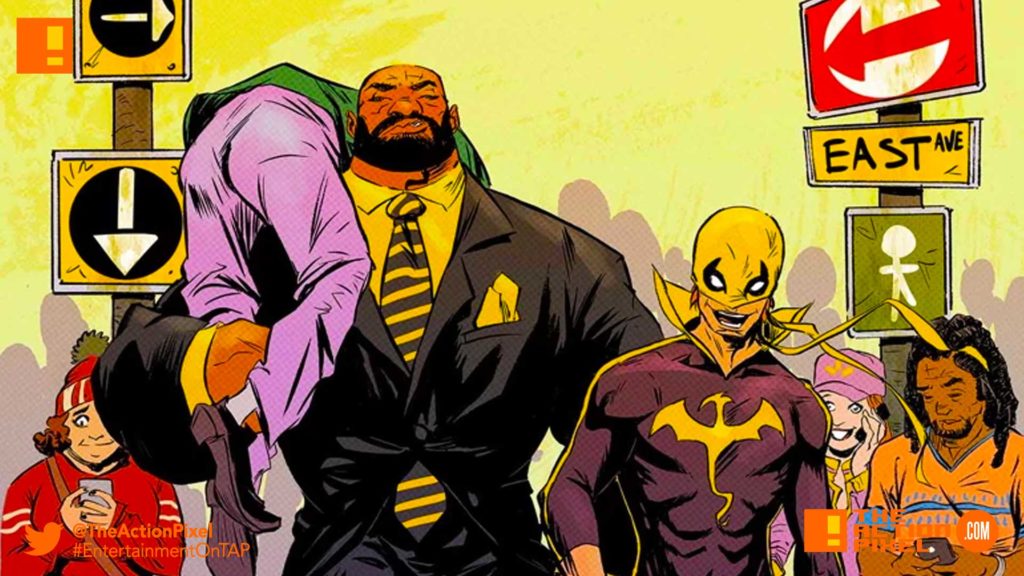 heroes for hire ,iron fist, power man, luke cage, marvel comics, marvel , entertainment on tap, the action pixel