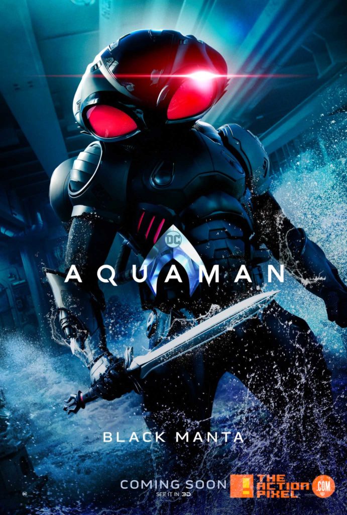 AQUAMAN, vulko, king orm, king nereus, black manta, queen atlanna, princess mera, arthur curry, dc comics, warner bros. pictures, the action pixel, character posters, poster, entertainment on tap,