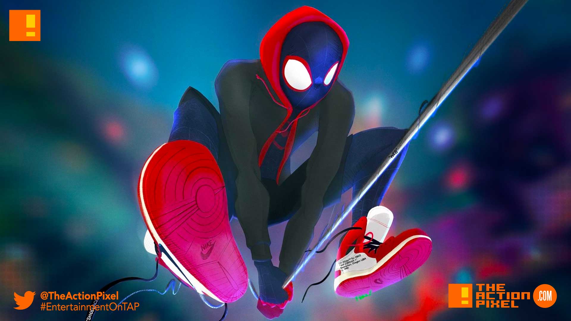miles morales, spiderman, spider man, spider-man, sony, marvel, marvel comics, animated feature, animation, the action pixel, entertainment on tap,sony animation, marvel,into the spiderverse, spider-man: into the spider-verse,gwen stacey, clip, another dimension, sony animation, spider-women, spin-off, sequel