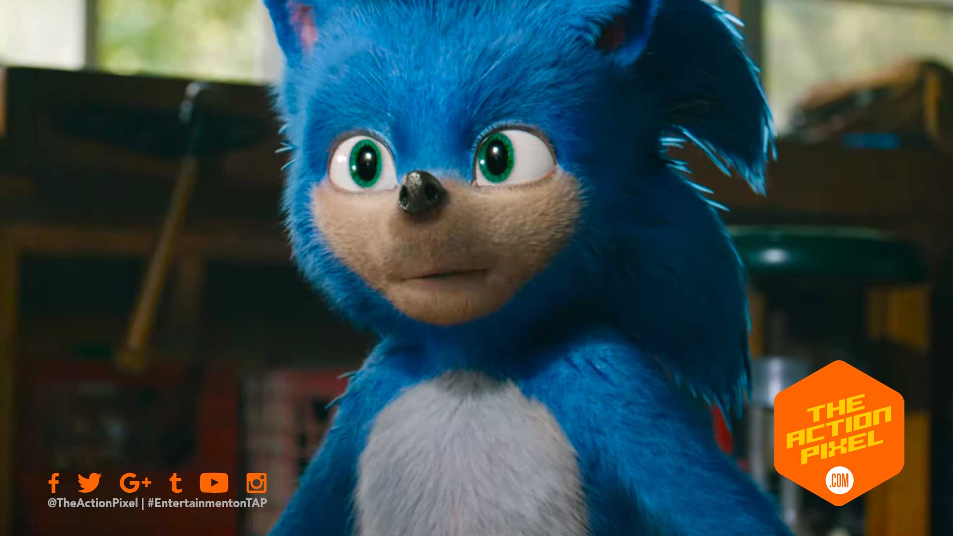 sonic the hedgehog, sonic, paramount pictures, the action pixel, entertainment on tap, poster, featured, paramount pictures, sonic movie, sonic movie trailer, sonic the hedgehog movie trailer,