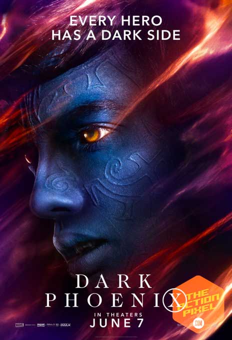 dark phoenix, sophie turner, x-men, xmen, the action pixel, entertainment on tap, phoenix, 20th century fox, jean grey, official trailer ,featured, character posters,quicksilver, Jean Gray, Professor X, Magneto, Mystique, Beast, Cyclops, Nightcrawler, Storm