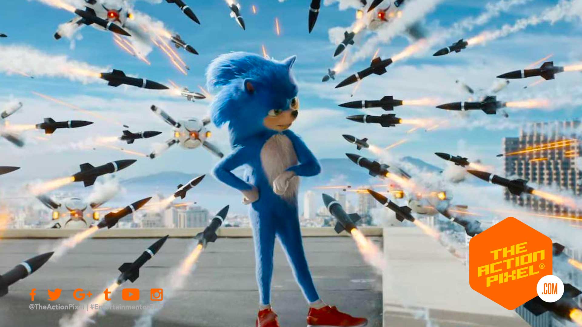 sonic the hedgehog, sonic, paramount pictures, the action pixel, entertainment on tap, poster, featured, paramount pictures, sonic movie, sonic movie trailer, sonic the hedgehog movie trailer, delays, sonic movie delayed, delay