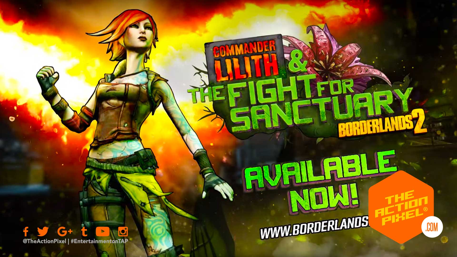borderlands 2, borderlands 2: commander lilith and the fight for sanctuary, borderlands 3, entertainment on tap, the action pixel