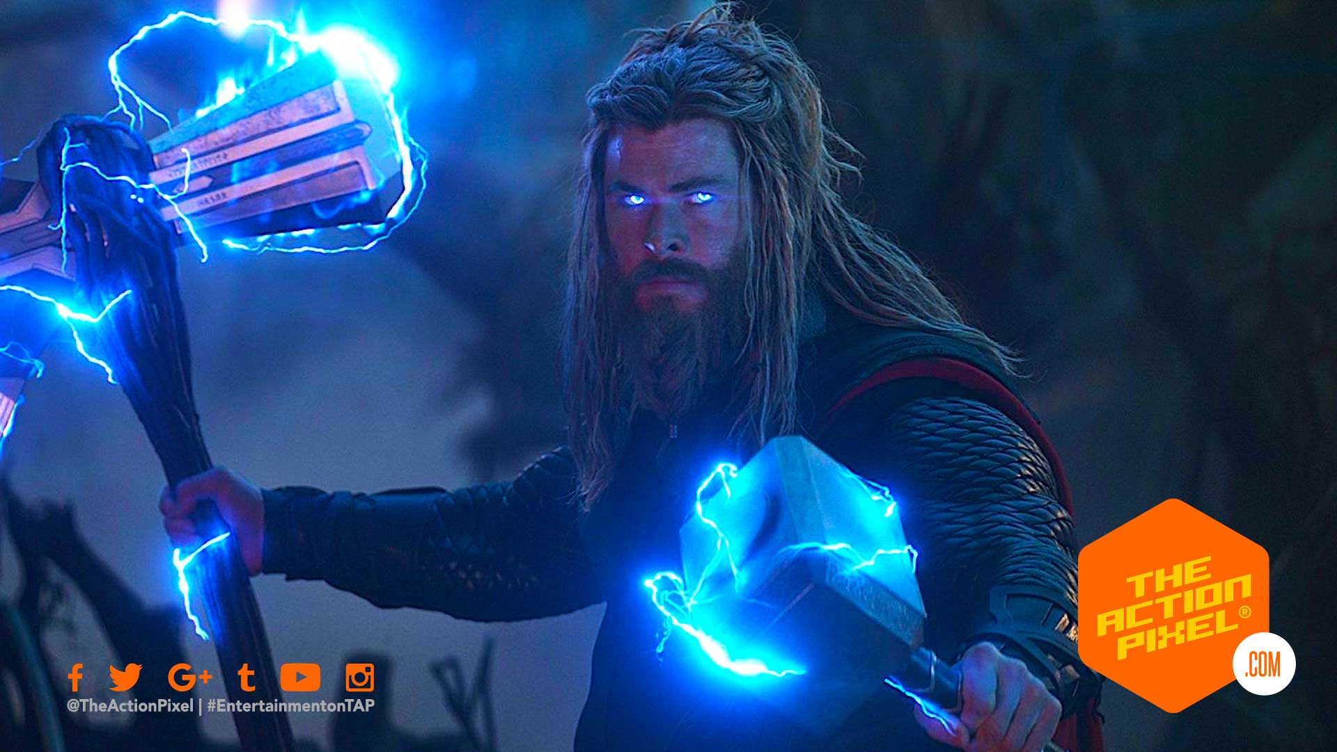 fat thor, bro thor, avengers, avengers: endgame, avengers endgame, chris hemsworth, the action pixel, norse mythology, god, big lebowski, marvel studios, marvel, disney, entertainment on tap,