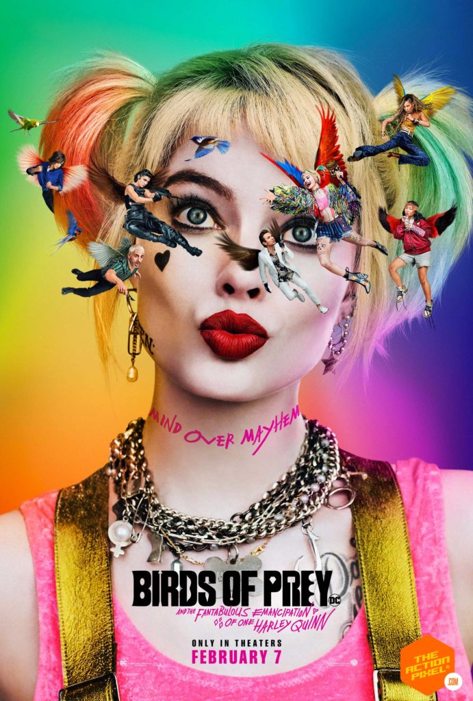 birds of prey poster, birds of prey, birds of prey movie, dc comics, wb pictures, warner bros pictures, harley quinn, margot robbie, the action pixel, entertainment on tap, featured,