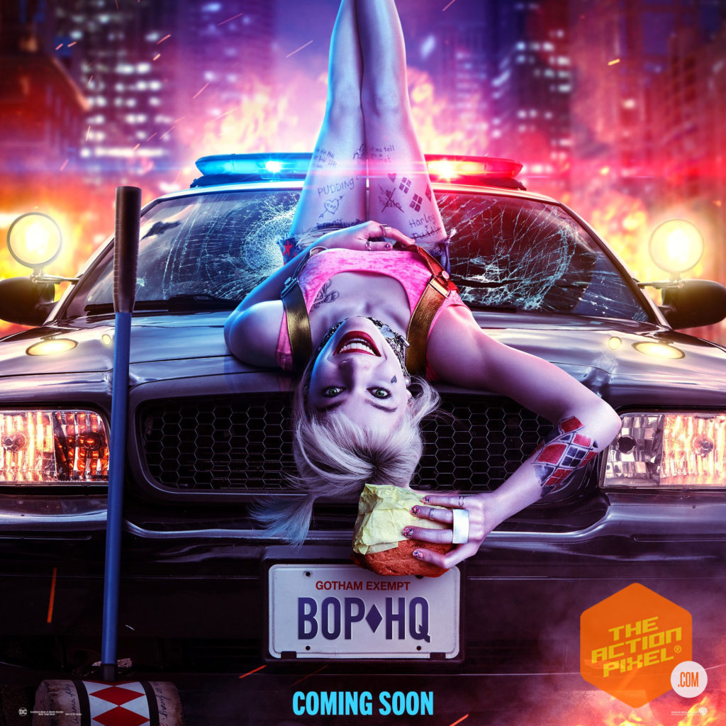 birds of prey poster, birds of prey, birds of prey movie, dc comics, wb pictures, warner bros pictures, harley quinn, margot robbie, the action pixel, entertainment on tap, featured,trailer, margot robbie harley quinn,