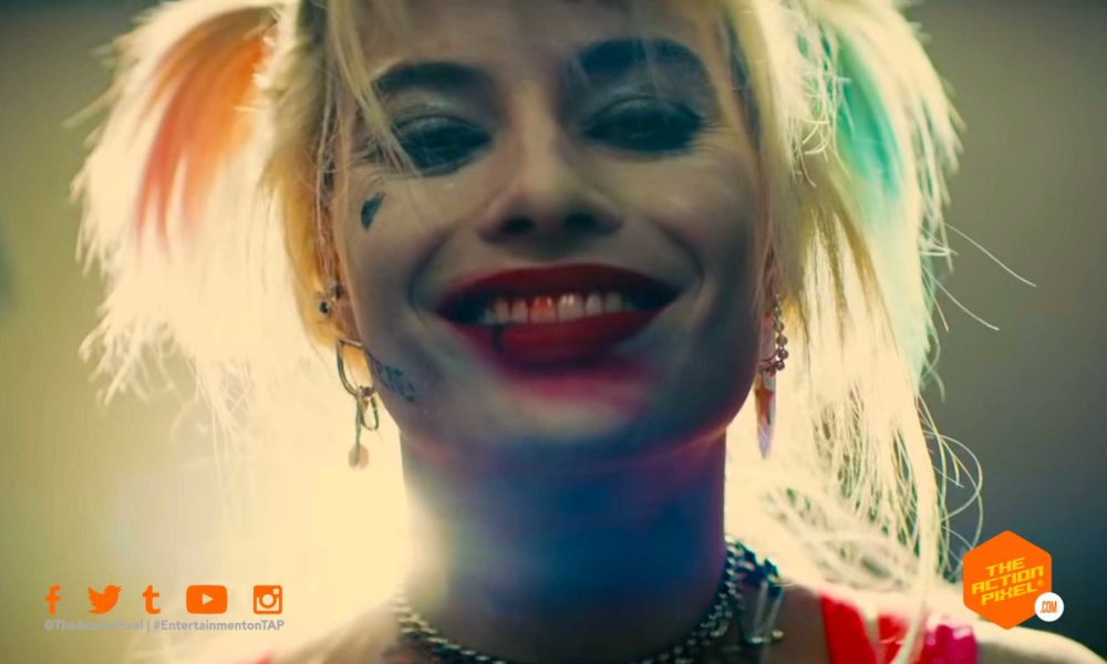 birds of prey poster, birds of prey, birds of prey movie, dc comics, wb pictures, warner bros pictures, harley quinn, margot robbie, the action pixel, entertainment on tap, featured,trailer, margot robbie harley quinn,