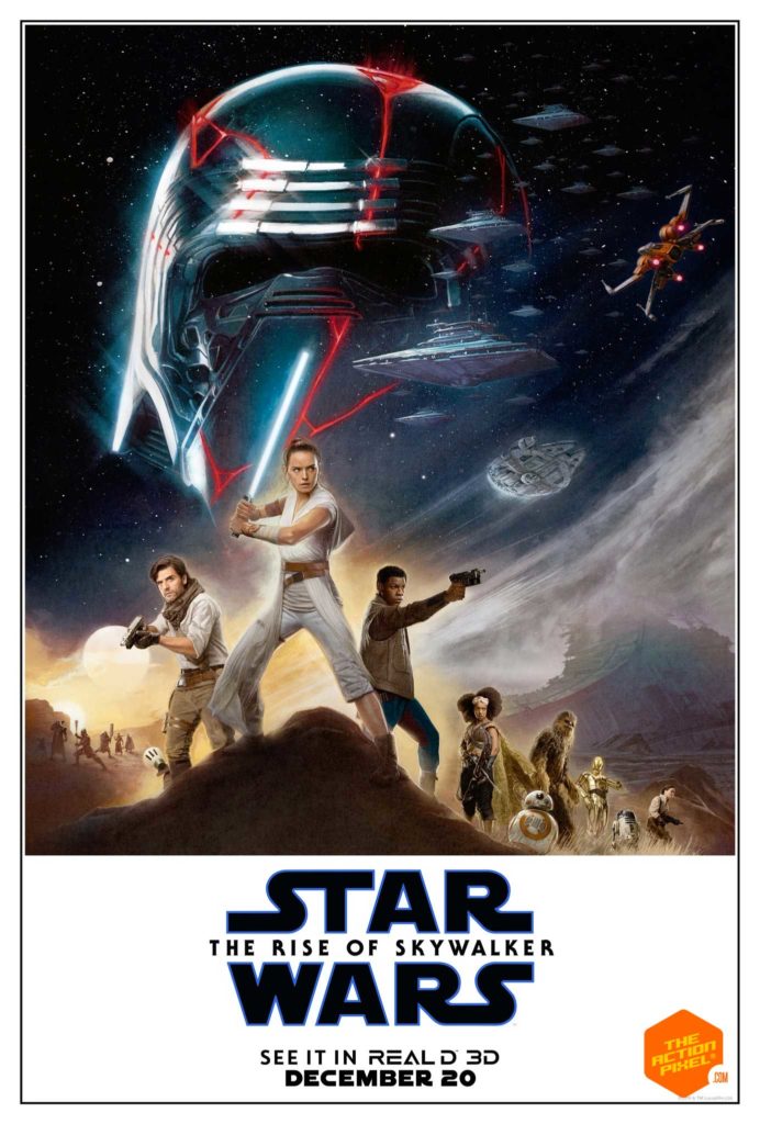star wars, the action pixel, entertainment on tap, disney, lucasfilm, the rise of skywalker, the rise of skywalker, star wars, star wars: the rise of skywalker, star wars the rise of skywalker, the rise of skywalker poster, star wars poster, rey, kylo, palpatine, d23 expo, emperor palpatine, final trailer,teaser, featured,the rise of skywalker clip, the rise of skywalker duel, lightsaber, poster art, imax star wars the rise of skywalker,