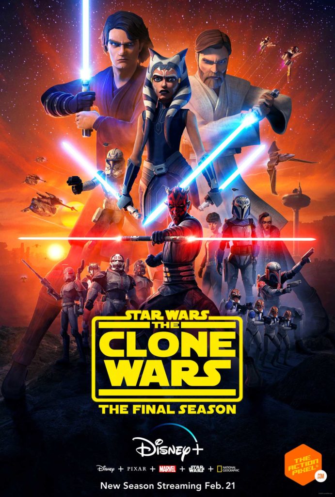 star wars: the clone wars, star wars, Annakin, Obi-Wan, Ahsoka Tano, , Darth Maul, clone troopers, disney plus, disney+ , the clone wars final season, season 7 the clone wars, star wars the clone wars season finale, star wars the clone wars final season, star wars the clone wars season 7, star wars the clone wars disney+, entertainment on tap, the action pixel, featured, star wars the clone wars poster, star wars: the clone wars season 7 trailer, star wars: the clone wars final season trailer, 