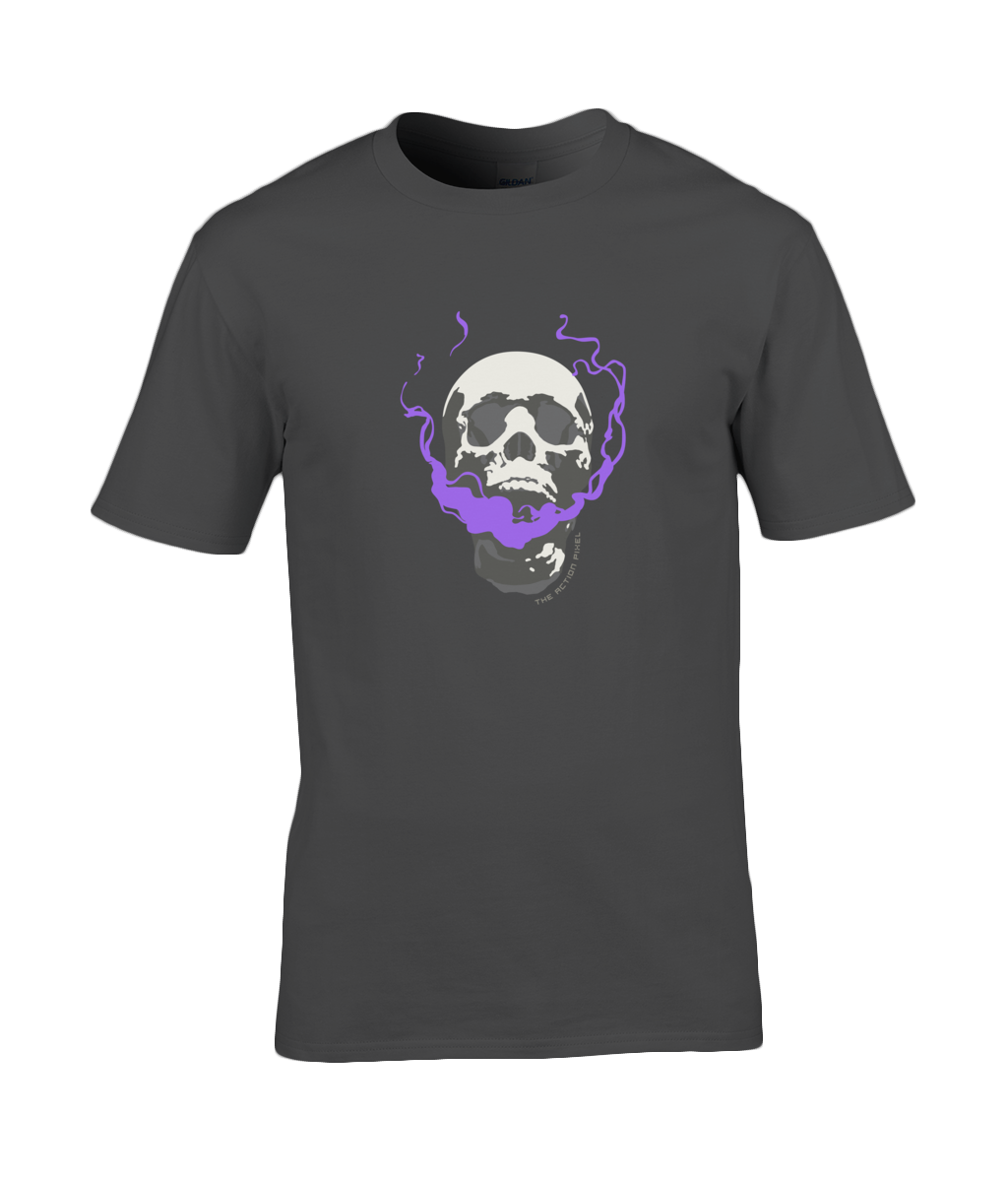 “Smoking Skull” Purple Haze Unisex T-Shirt – The Action Pixel