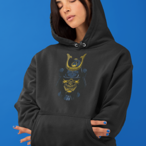 cool hoodie, cool shirt, cool graphic hoodie, unisex hoodie, ronin, warrior, bushido, oni mask, the action pixel,style on tap
