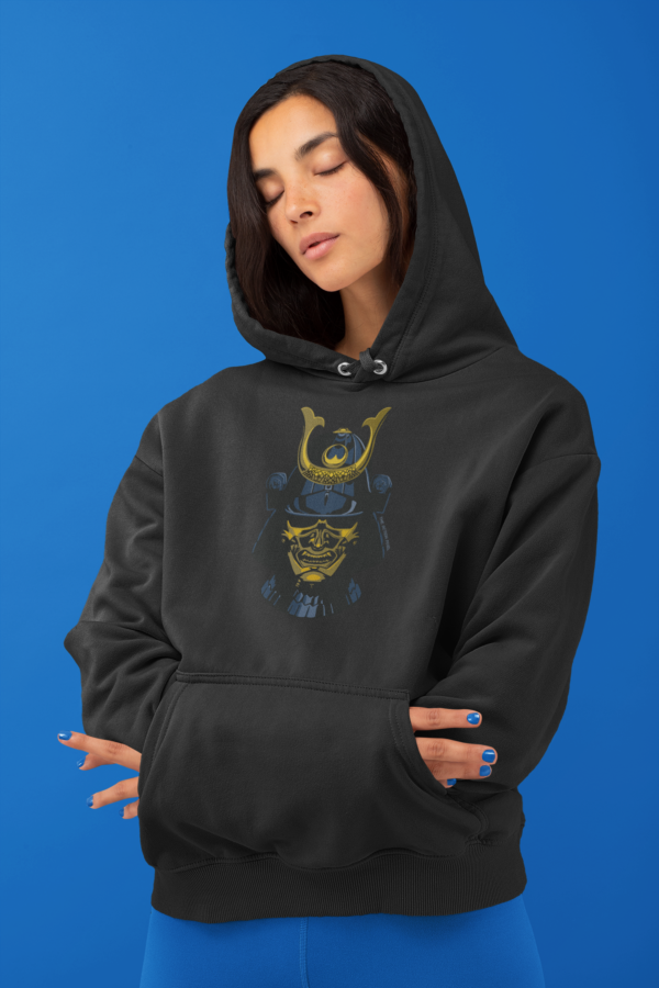 cool hoodie, cool shirt, cool graphic hoodie, unisex hoodie, ronin, warrior, bushido, oni mask, the action pixel,style on tap