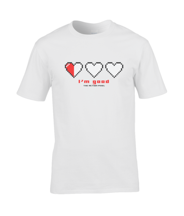 "I'm Good" Pixel Hearts T-Shirt – Vintage 8-bit Arcade Game Design Unisex Tshirt