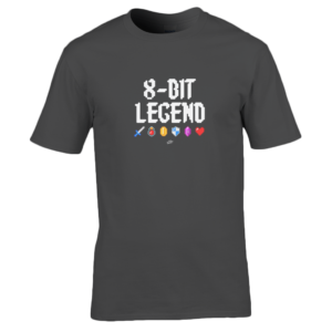 "8-BIT LEGEND" RPG Pixel Art T-Shirt
