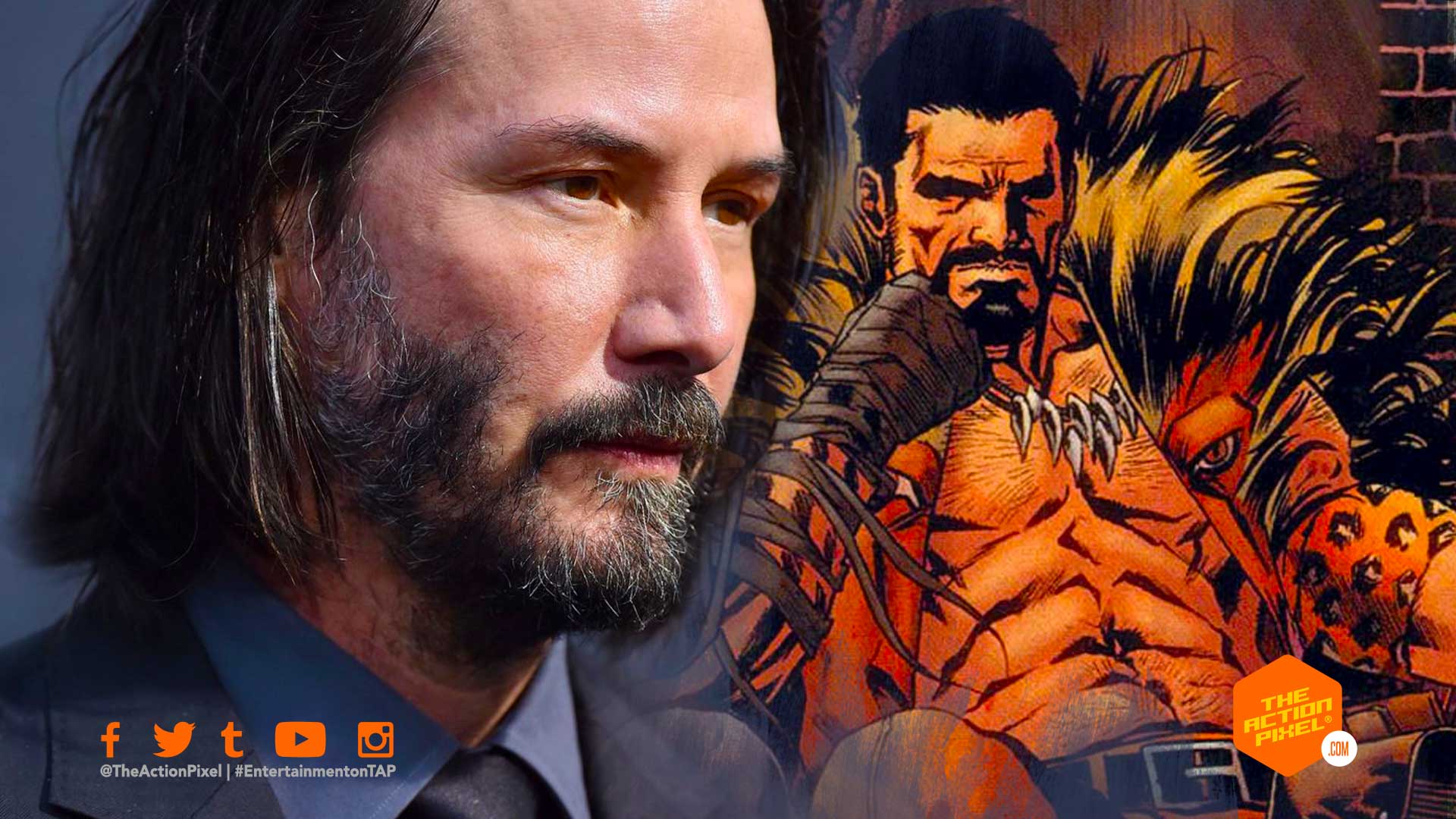 keanu reeves, kraven, sony pictures, the action pixel, entertainment on tap, marvel studios, kraven, sony pictures, spiderverse, entertainment on tap ,featured,