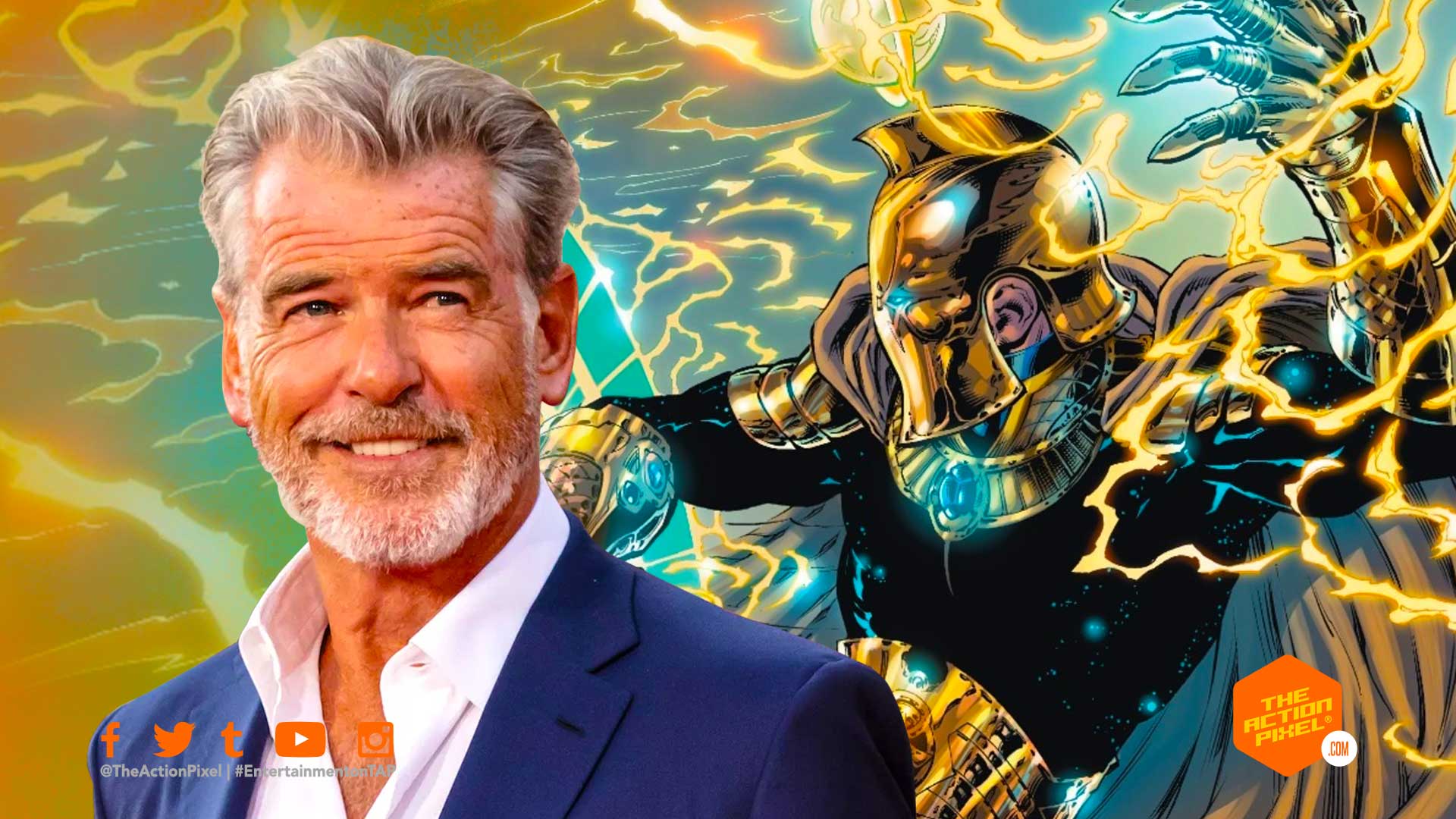pierce brosnan, dr. fate, doctor fate, the action pixel, entertainment on tap, dwayne johnson, the rock , entertainment on tap, dc comics, dc movies, featured,