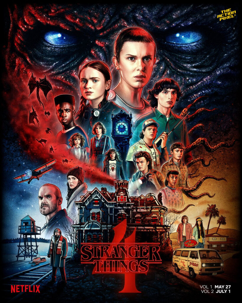 stranger things 4, stranger things 4 poster, stranger things, netflix stranger things 4, netflix, eleven stranger things, entertainment on tap, the action pixel,featured