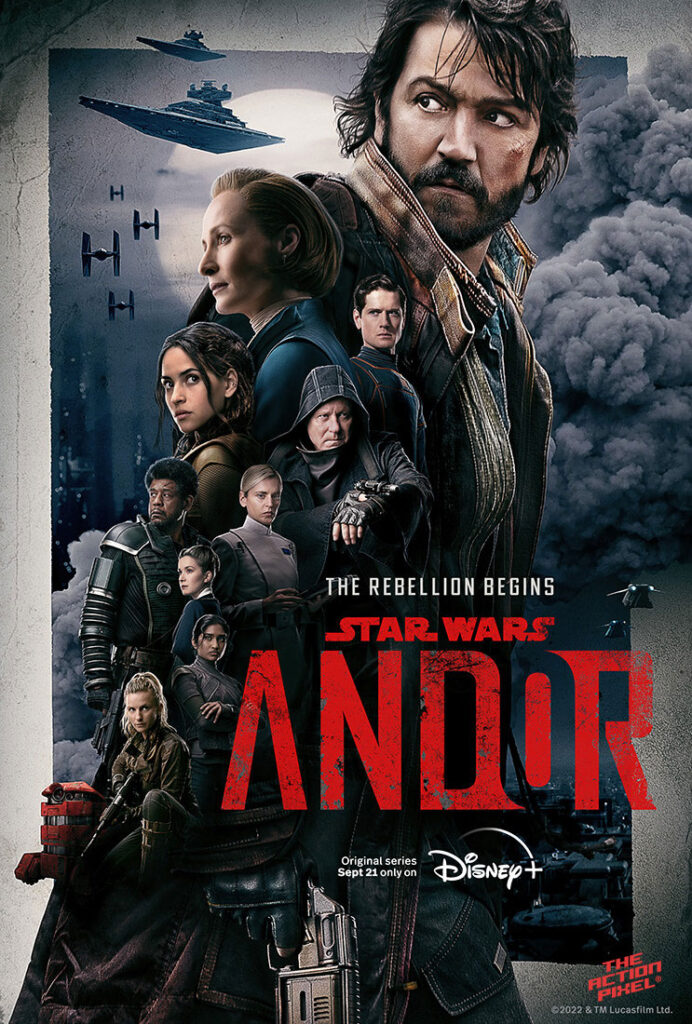 ANDOR, andor poster, Star Wars, Disney Plus, featured, poster, the action pixel, entertainment on tap,