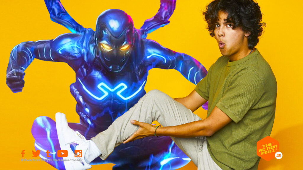 xolo maridueña, blue beetle, dc comics, dc comics blue beetle, the action pixel, jaime reyes, entertainment on tap, dcu, dc comics, dc movies, featured